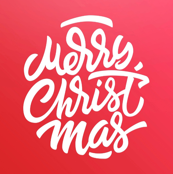 Merry Christmas by Denys Boldyriev - typography design