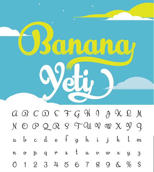 Banana yeti free fonts for designers