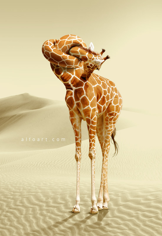 Giraffe Neck Knot realistic transformation