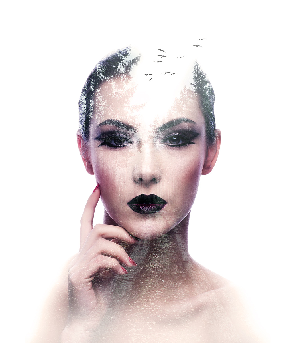 Final result of Photoshop tutorial double exposure effect