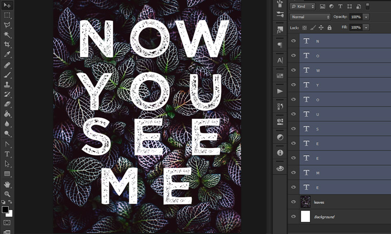 Step 2 - Photoshop tutorial typography