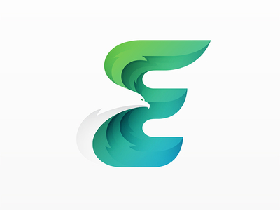 E - Single Letter Logo Design