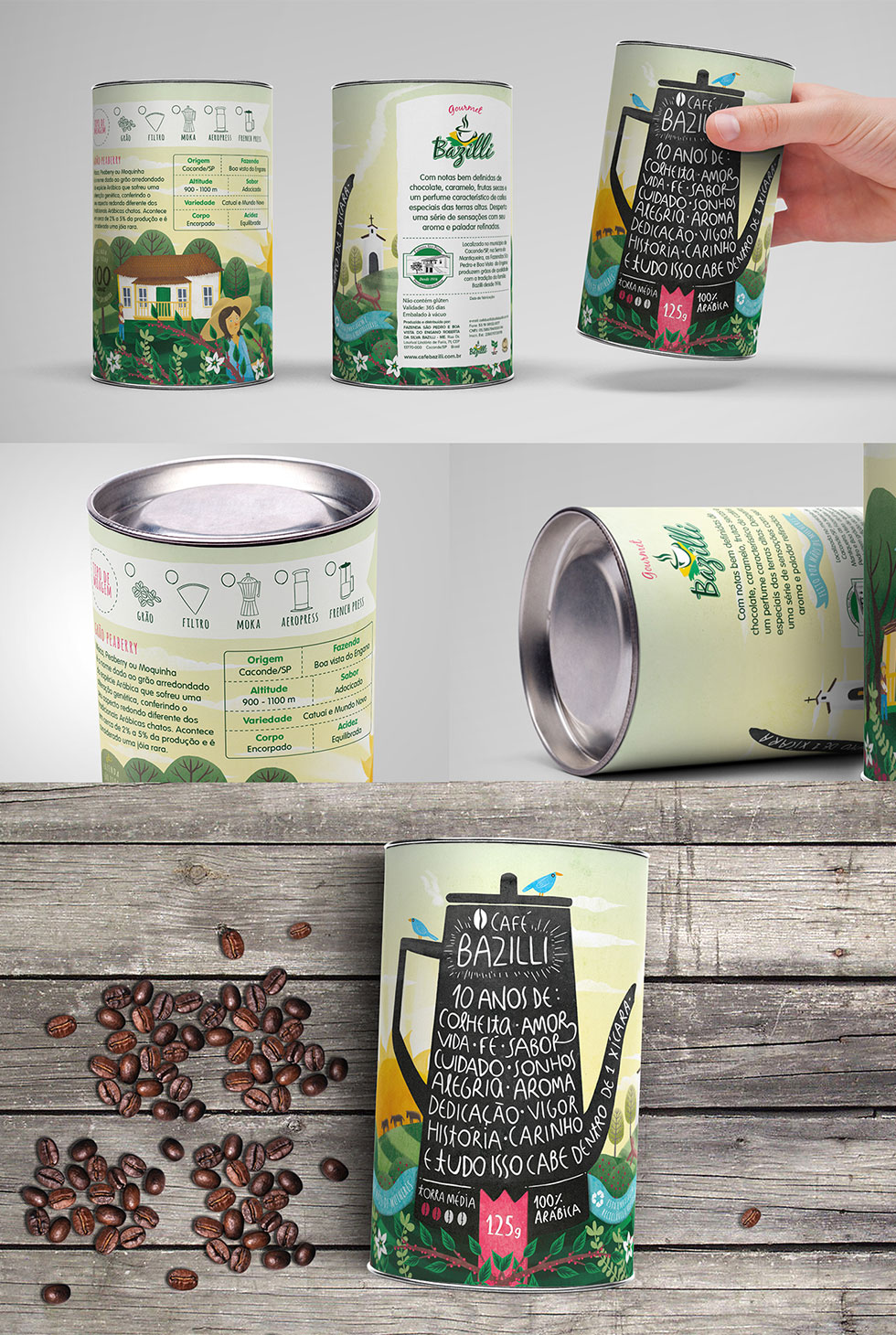 Coffee Packaging Design - Cafe Bazilli - Embalagem 02