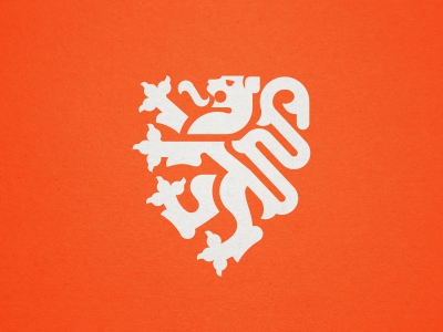 Heraldic lion by Veronika Žuvić - Lion Logo Design Inspiration