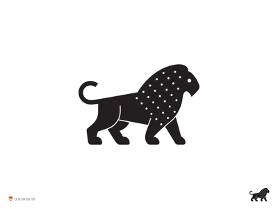 Black Lion by George Bokhua - Lion Logo Design Inspiration