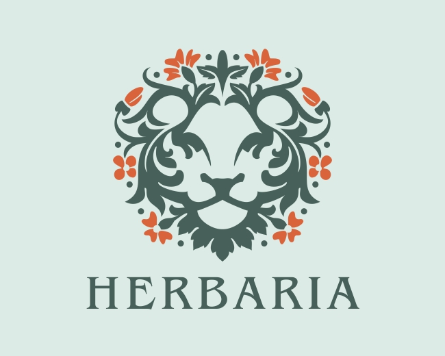 Herbaria by Zveronika - Lion Logo Design Inspiration
