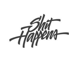 Script Logo Design - Shit Happens