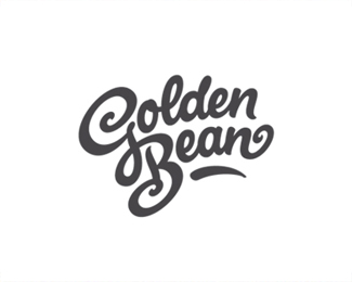 Script Logo Design - Gold Bean