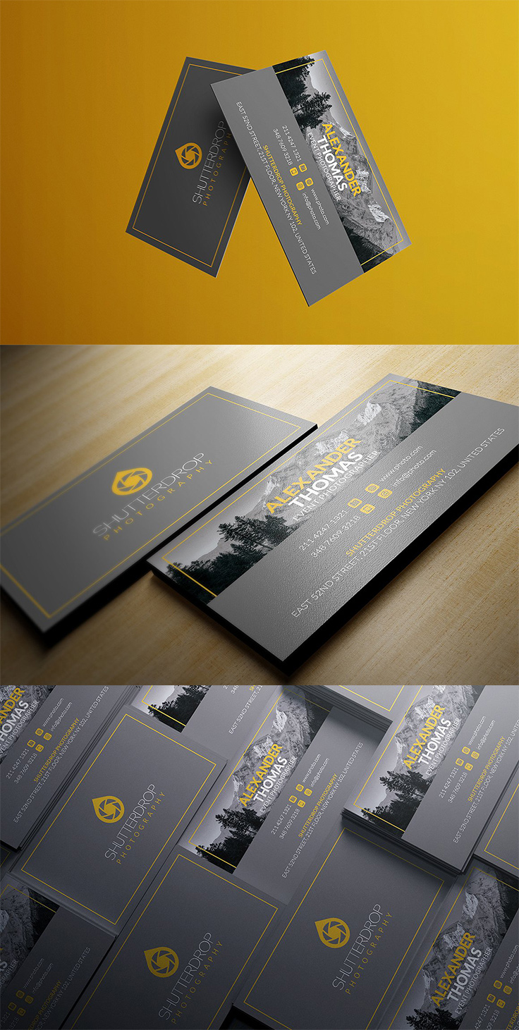 Template 34 - photography business card templates