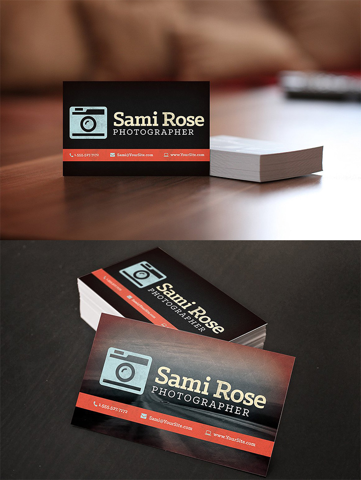 Template 35 - photography business card templates