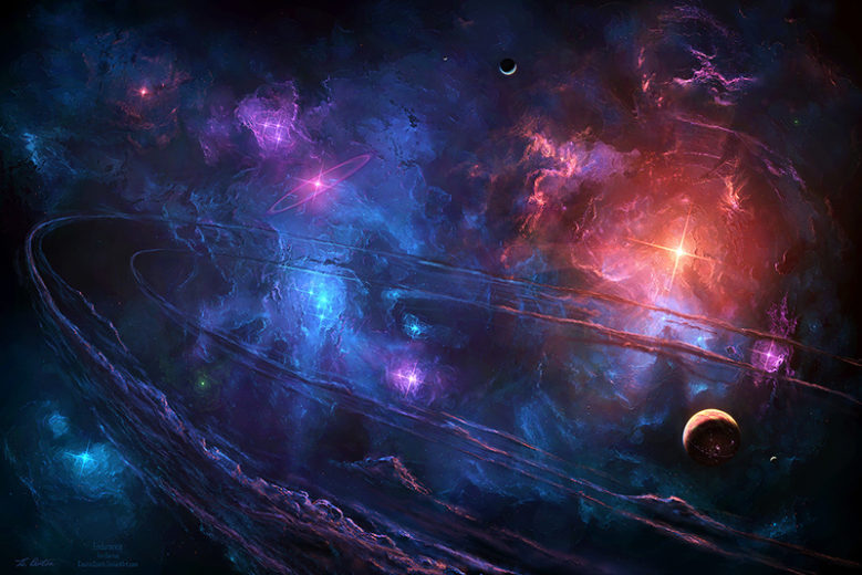 30 Awesome Planets and Space Art Scenes