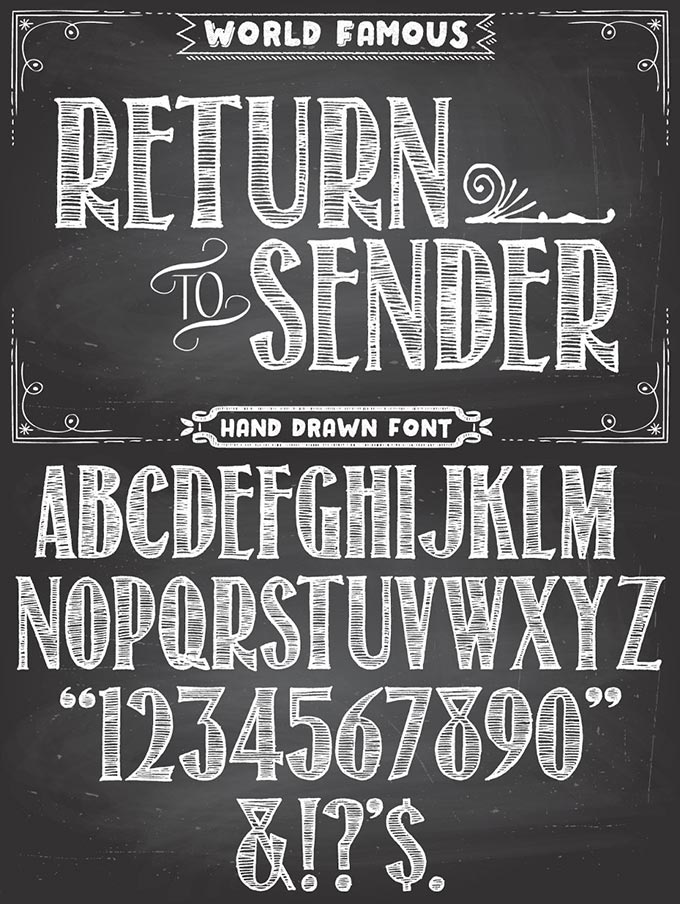 Best chalkboard font - Return to Sender