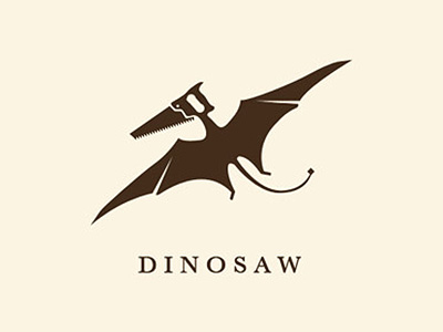 Dino Saw by upanddowndesign - clever logos