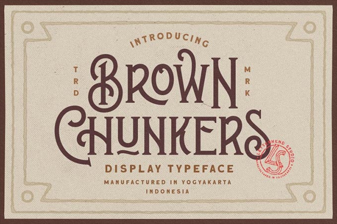 brune Chunkers penge skrifttyper