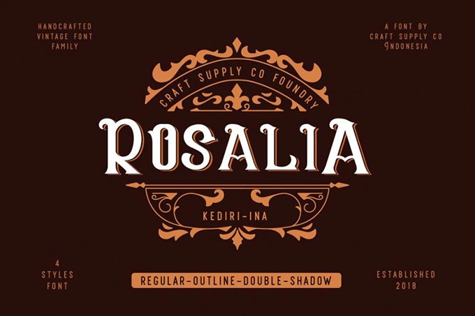Rosalia geld fonts