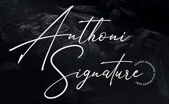 Anthoni Signature Fonts Free