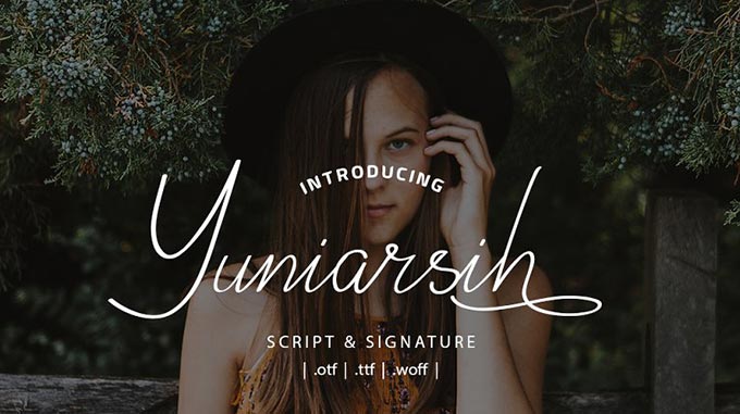 Yuniarsih Luxury Signature Font