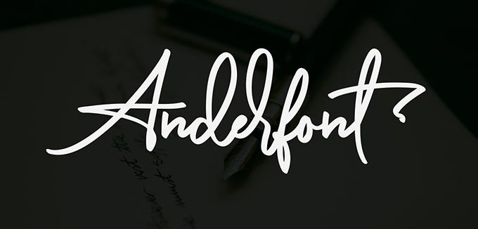 Anderfont Signature Fonts Free
