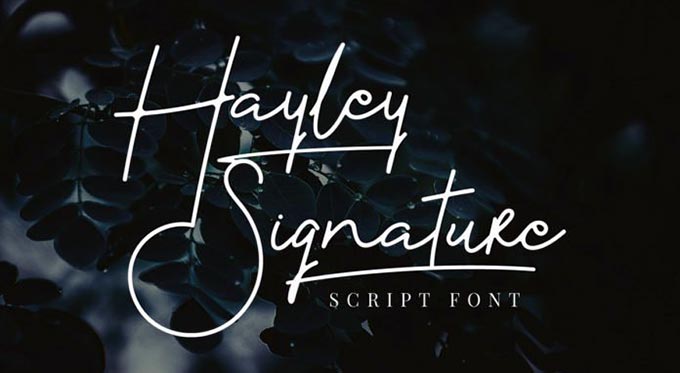 Hayley Signature Fonts Free