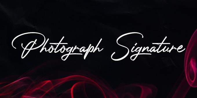 Photograph Signature Fonts Free
