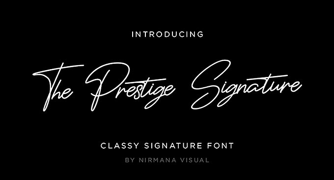 The Prestige Signature Fonts Free
