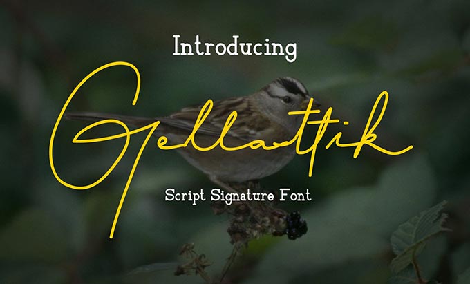 Gellattik Script Signature Font