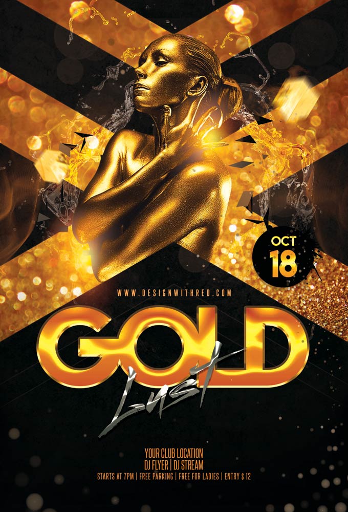 Gold Lust PSD Flyer