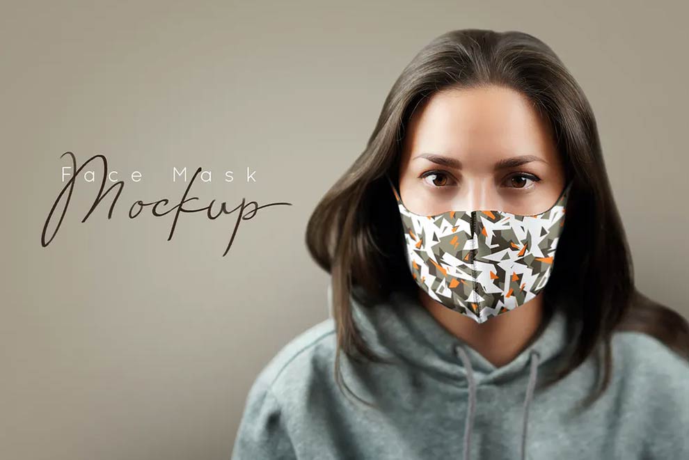 25 Face Mask Mockup Templates for Photoshop