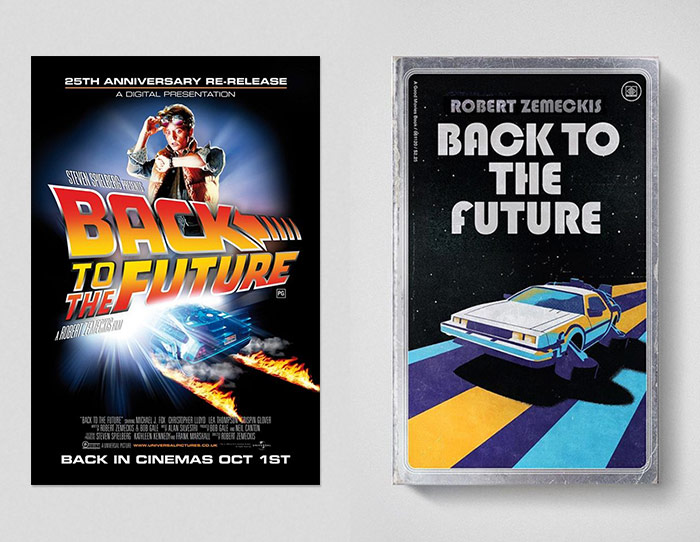 Back to the Future poster and book