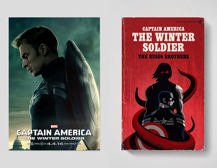 Captain America: The Winter Soldier poster and book