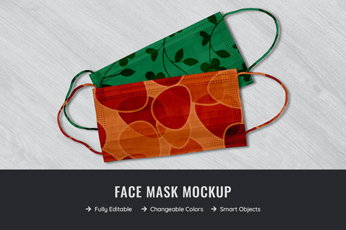 Face Mask Template Mockup