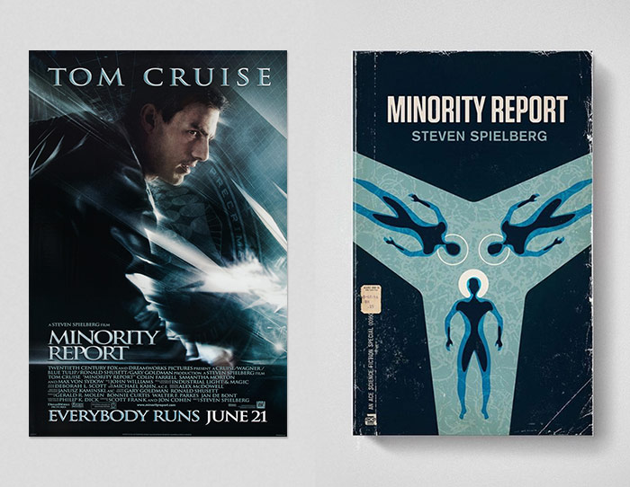 Minority Report poster and book