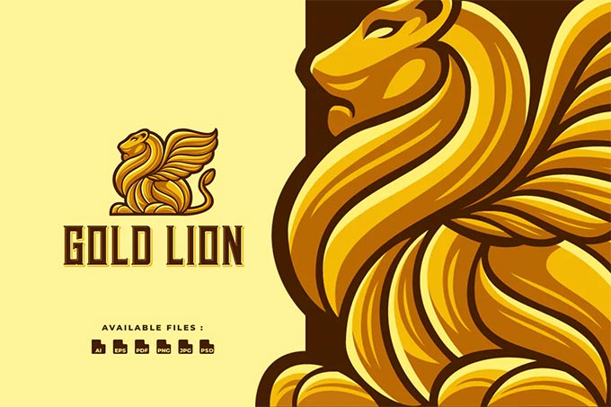 Gold Lion Luxury Logo