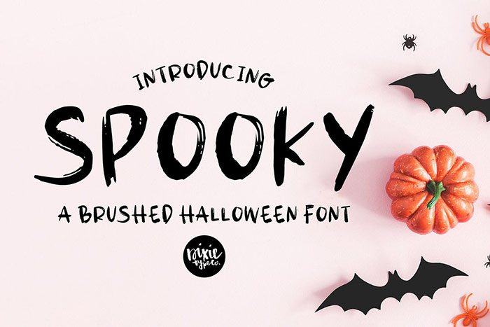 SPOOKY a Halloween Brushed Font