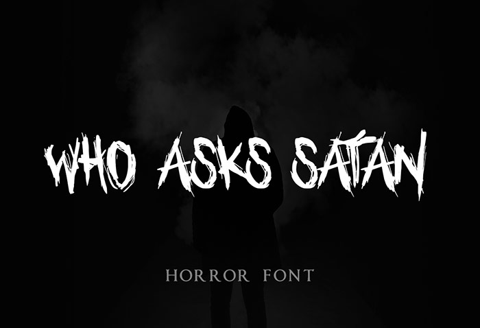 Who Asks Satan Free Horror Font