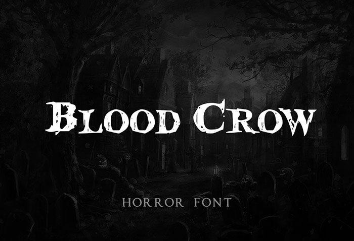 Blood Crow Free Horror Font