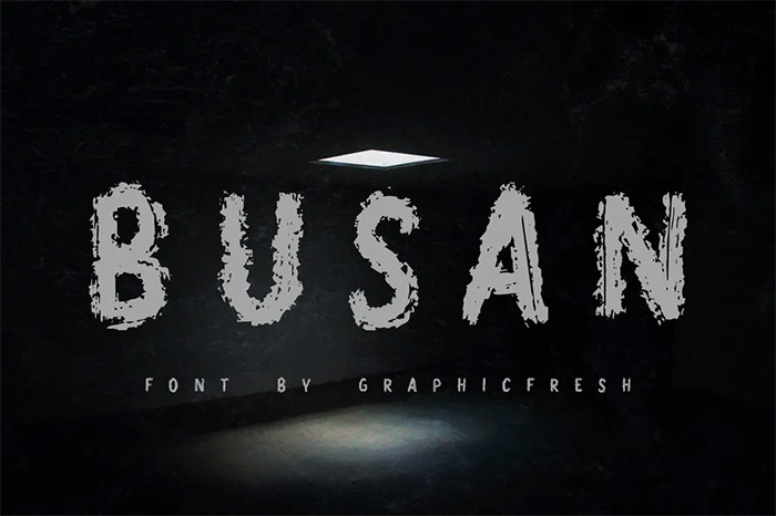 Busan - The Horror Brush Font