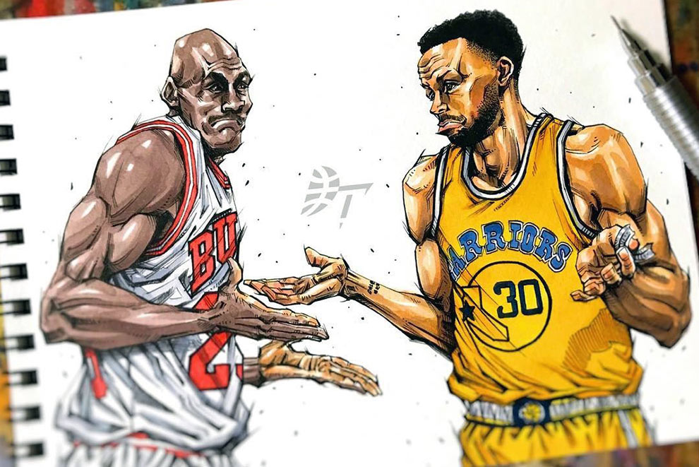 Japanese Cartoonist Dai Tamura Draw his NBA Heroes