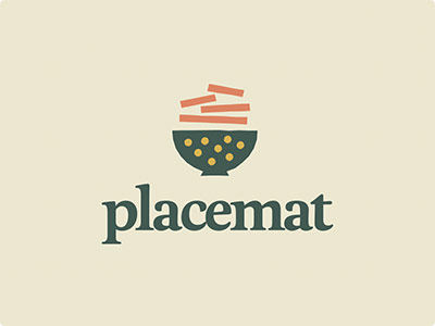 Placemat Branding by Riley Carroll - food logo ideas