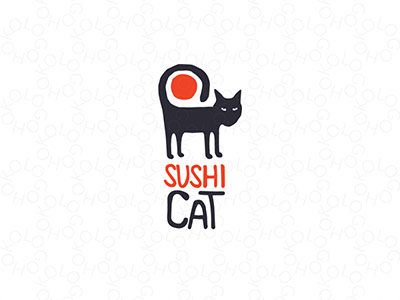 Sushi Cat Logo by LogoHoko
