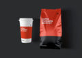 20+ Best Coffee Packaging Mockup Templates Design with Red