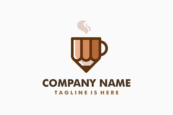 Coffee Pencil Logo Template