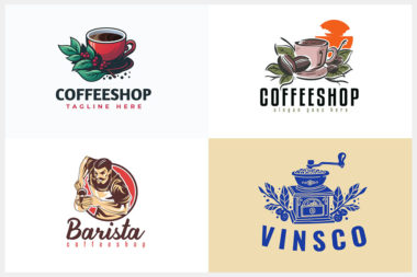 30 Coffee Shop Logo Design Templates Design with Red