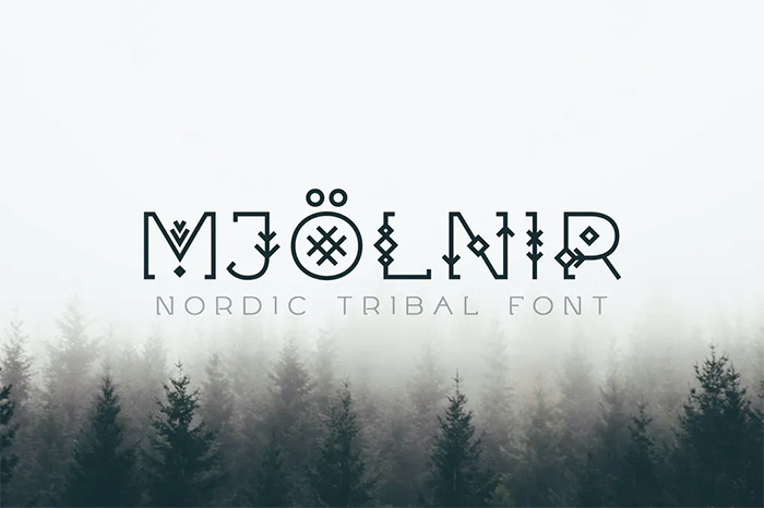 Mjölnir - Nordic Tribal Font
