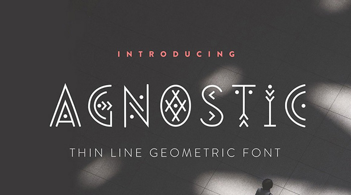 Agnostic - Thin Line Geometric Font