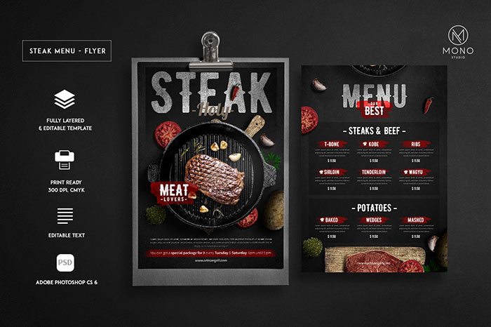 Steak Menu Flyer