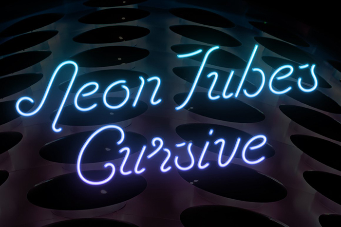 Cursive Neon Tubes Font neon sign fonts