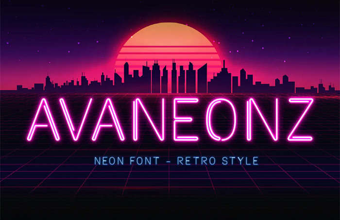 Avaneonz - neon sign fonts