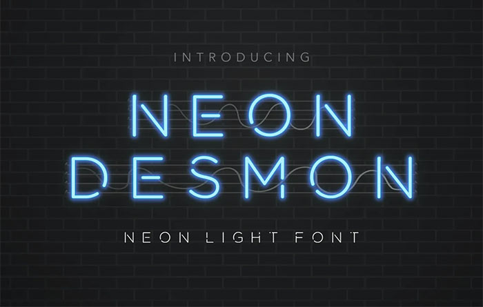 Neon Desmon - Neon Light Font neon sign fonts