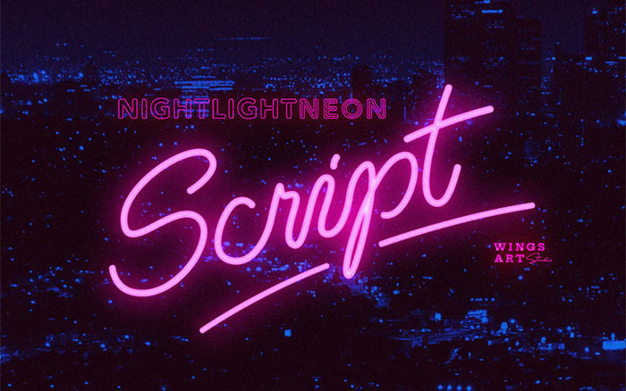 Retro Neon Font - Script Style